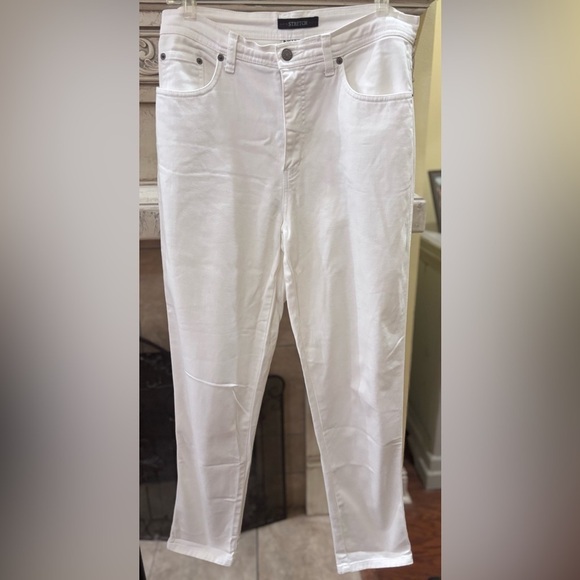 bill blass Denim - Bill Blass White Denim Stretch Jeans Size 10